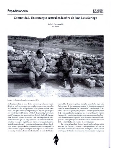 Comunidad. Un concepto central en la obra de Juan Luis Sariego