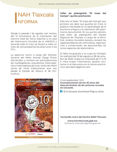 INAH Tlaxcala informa