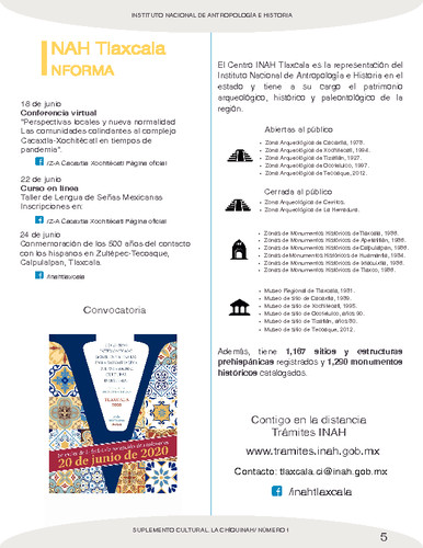 INAH Tlaxcala informa