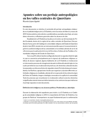 Apuntes sobre un peritaje antropológico en los valles centrales de Querétaro