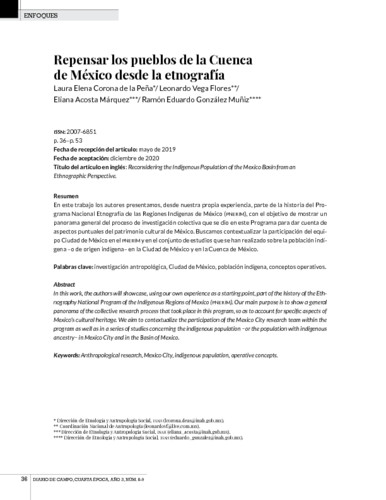 Repensar los pueblos de la Cuenca de México desde la Etnografía
