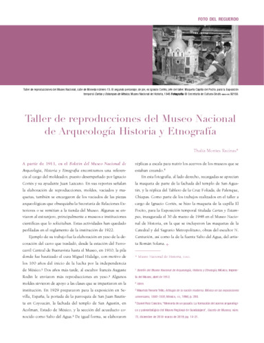 Taller de reproducciones del Museo Nacional de Arqueología Historia y Etnografía