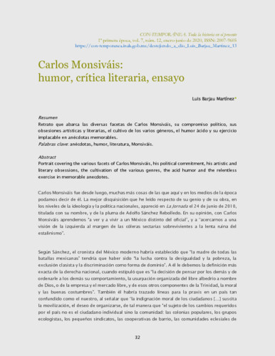 Carlos Monsiváis: humor, crítica literaria, ensayo