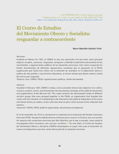 El Centro de Estudios del Movimiento Obrero y Socialista: resguardar a contracorriente