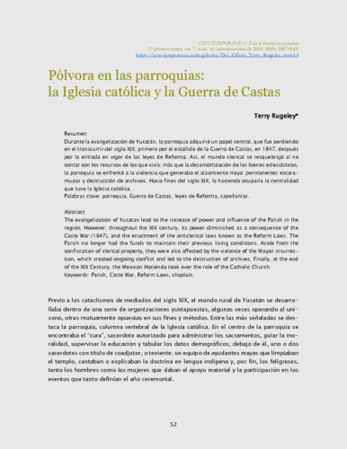 Pólvora en las parroquias: la Iglesia católica y la Guerra de Castas