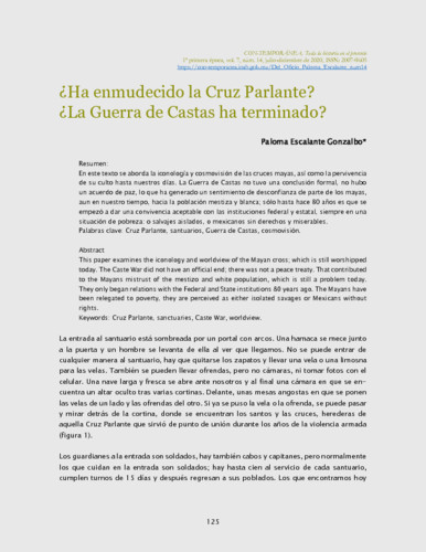 ¿Ha enmudecido la Cruz Parlante? ¿La Guerra de Castas ha terminado?