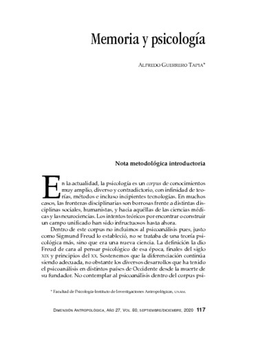 Memoria y psicología