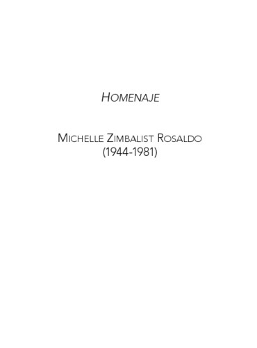 Sobre Michelle Zimbalist Rosaldo Sobre Michelle Zimbalist Rosaldo
