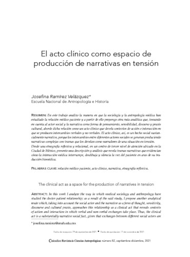 El acto clínico como espacio de producción de narrativas en tensión