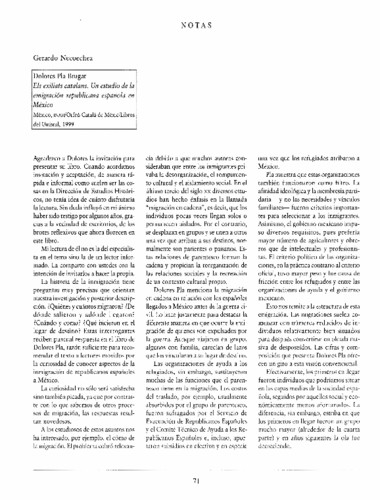 Els exiliats catalans. Un estudio de la emigración republicana española en México