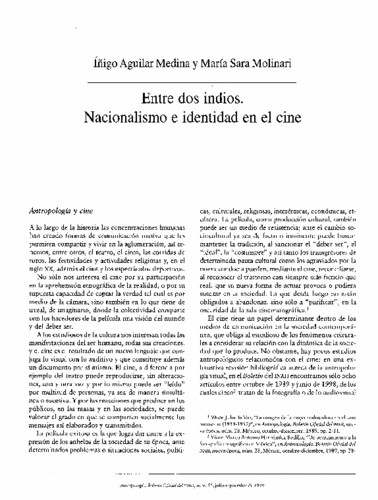 Entre dos indios. Nacionalismo e identidad en el cine