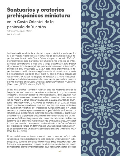 Santuarios y oratorios prehispánicos miniatura en la Costa Oriental de la península de Yucatán