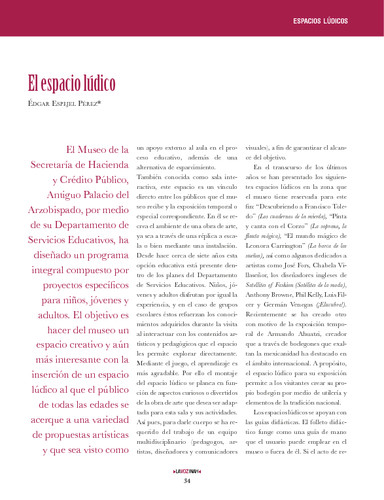 Espacios lúdicos. El espacio lúdico