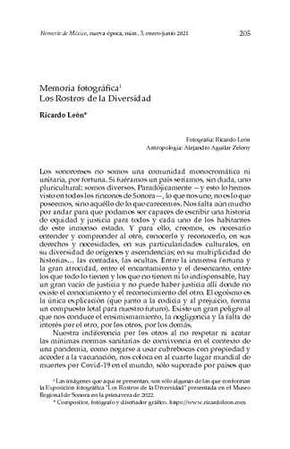 Memoria fotográfica. Los Rostros de la Diversidad