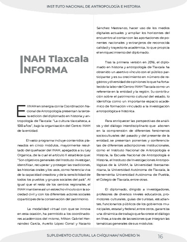 INAH Tlaxcala informa
