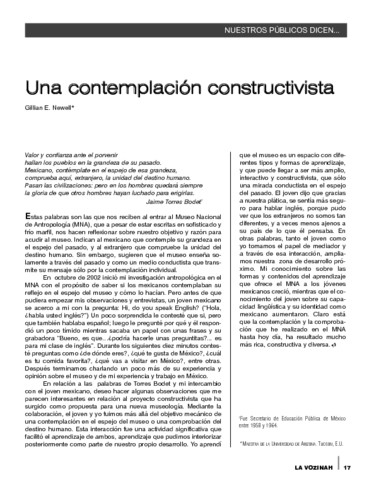 Nuestros públicos dicen: Una contemplación constructivista