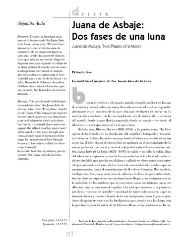 Juana de Asbaje: Dos fases de una luna