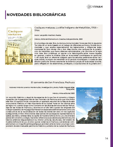 Novedades Bibliográficas