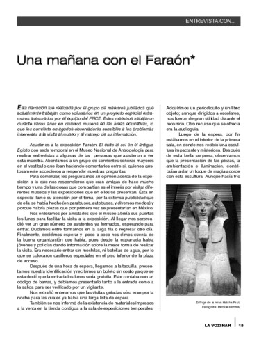 Entrevista con... Una mañana con el Faraón