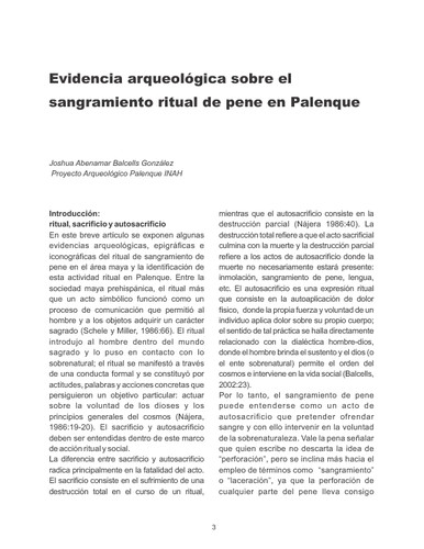 Evidencia arqueológica sobre el sangramiento ritual de pene en Palenque