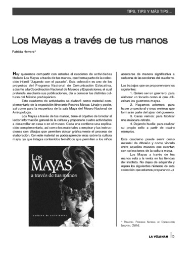 Tips, tips y más tips... Los Mayas a través de tus manos