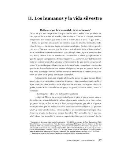 II. Los humanos y la vida silvestre