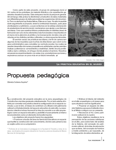 La práctica educativa en el museo