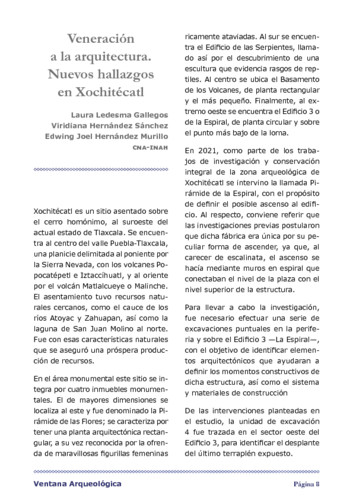 Veneración a la arquitectura. Nuevos hallazgos en Xochitécatl