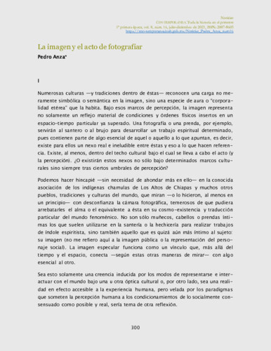 La imagen y el acto de fotografiar