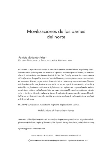 Movilizaciones de los pames del norte
