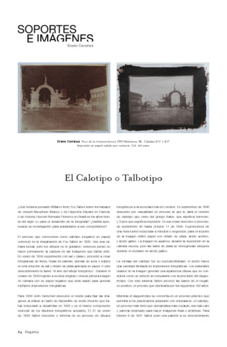 El Calotipo o Talbotipo
