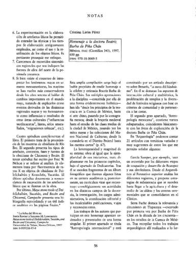 Homenaje a la doctora Beatriz Barba de Piña Chán