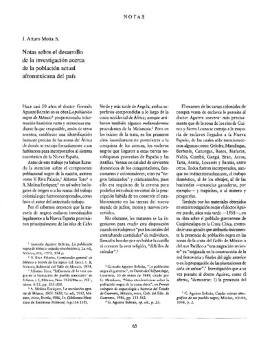 Notas sobre el desarrollo de la investigación acerca de la población actual afromexicana del país