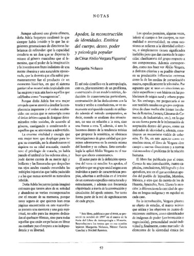 Apodos, la reconstrucción de identidades. Estética del cuerpo, deseo, poder y psicología popular de César Abilio Vergara Figuero