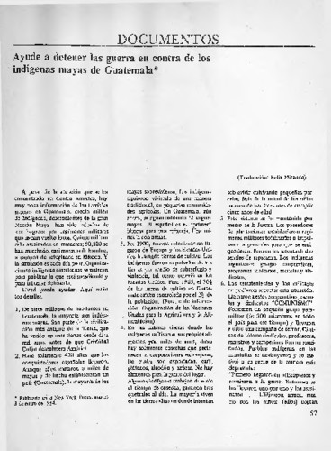 Ayude a detener las guerra en contra de los indígenas mayas de Guatemala
