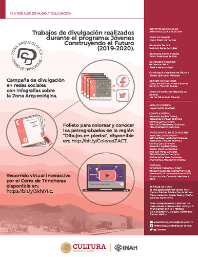 Trabajos de divulgación realizados durante el programa: Jóvenes Construyendo el Futuro (2019-2020)