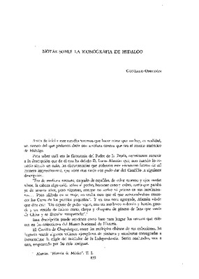 Notas sobre la iconografía de Hidalgo.
