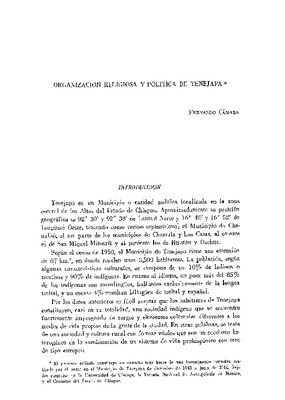 Organización religiosa y política de Tenejapa.