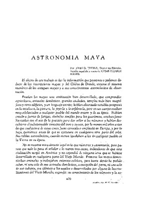 La astronomía maya.