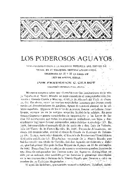 Los poderosos aguayos