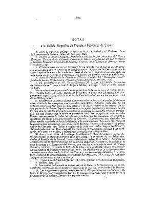 Notas a la biografía de Cervantes de Salazar.
