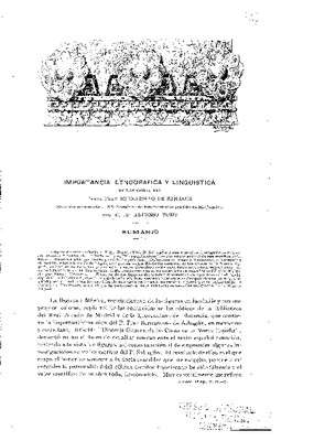 Importancia etnográfica y lingüística de las obras del padre fray Bernardino de Sahagún.