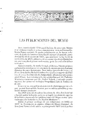 Las publicaciones del Museo.