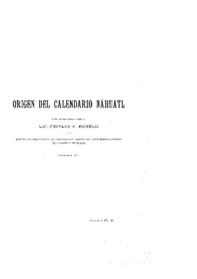 Origen del calendario náhuatl.