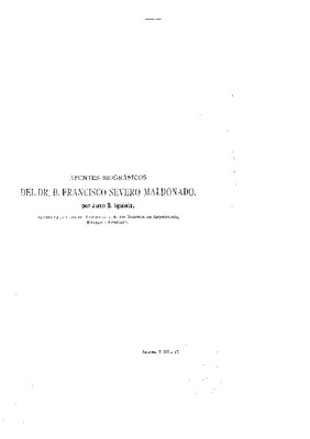 Apuntes biográficos de Francisco Severo Maldonado.
