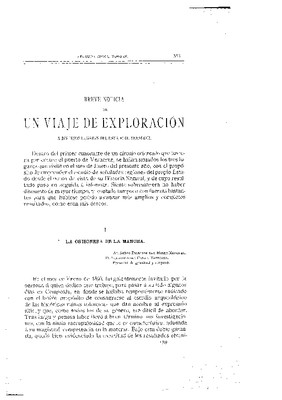 Breve noticia de un viaje de exploración a diversos lugares del estado de Veracruz