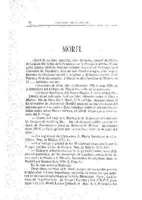 Fray Juan Agustín Morfi.
