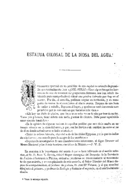 Estatua colosal de la diosa del agua.
