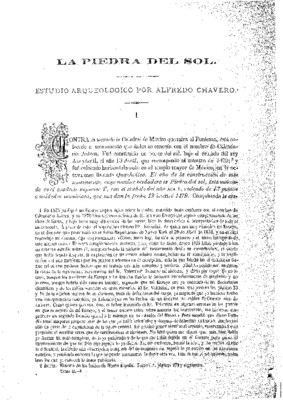 La piedra del sol.- Estudio arqueológico.