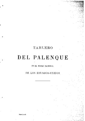 Tablero de Palenque en el Museo Nacional de los Estados Unidos.
